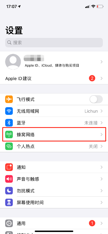 iPhone 设置每日流量上限