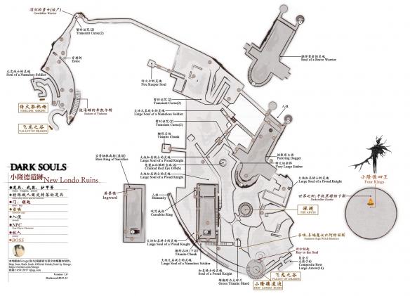 黑暗之魂重制版全地图+资料合集+流程攻略图文详解 全地图标注：北方的不死院