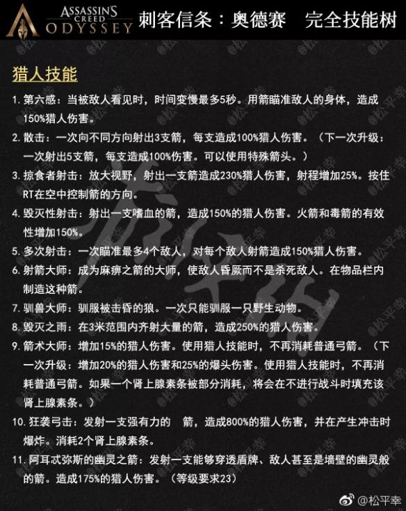 刺客信条奥德赛技能体系介绍 刺客信条奥德赛都有哪些技能 基本技能