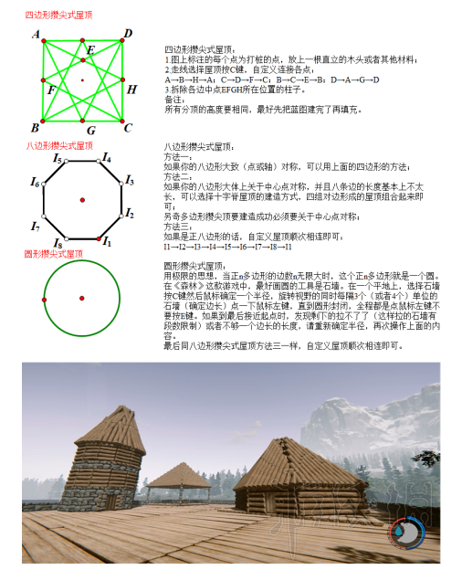 森林theforest古建筑屋顶布局图文解析 古建筑屋顶怎么建_网