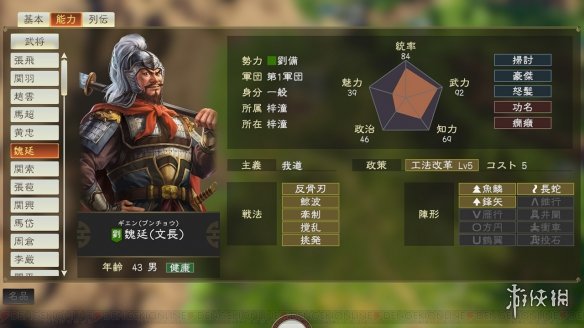 三国志14魏延能力值高吗 三国志14魏延属性数据资料科普_网