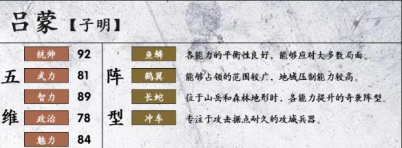 三国志14吕蒙属性资料全面介绍 三国志14吕蒙特性战法一览_网