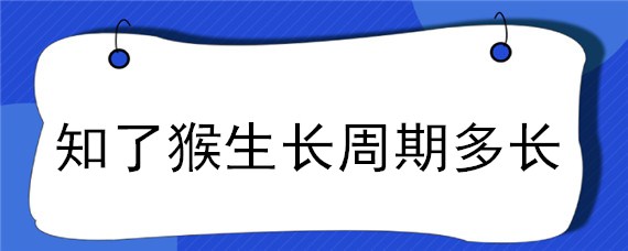 知了猴生长周期多长 知了猴生长期多长时间