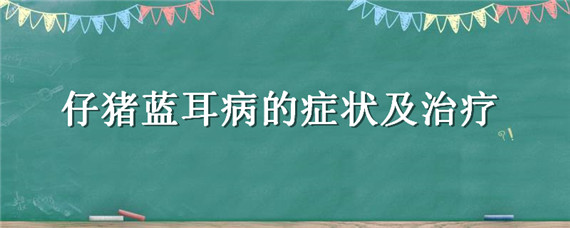 仔猪蓝耳病的症状及治疗（仔猪蓝耳症状啥样）