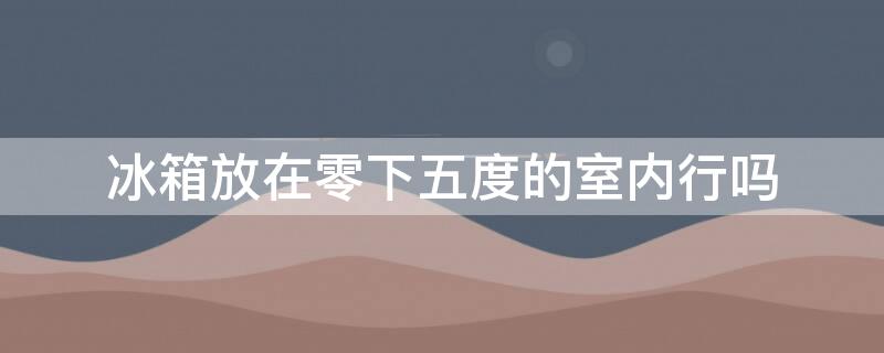 冰箱放在零下五度的室内行吗（冰箱冷藏室零下5度）