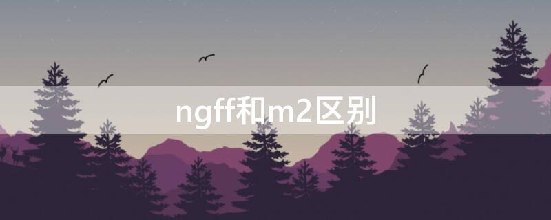 ngff和m2区别（m2 ngff和m2 nvme）