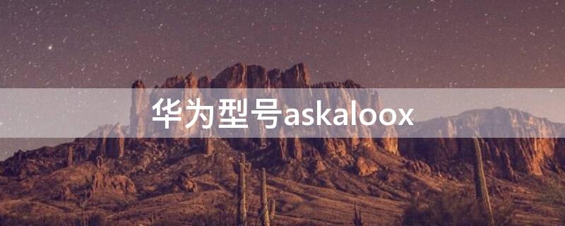 华为型号askaloox 华为型号askaloox多少钱