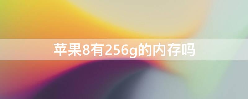 iPhone8有256g的内存吗（苹果8有256g内存的吗）