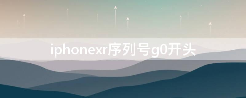 iPhonexr序列号g0开头（iphonexs序列号gr开头）