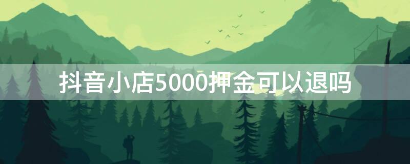 抖音小店5000押金可以退吗（抖音小店5000押金可以退吗多少钱）