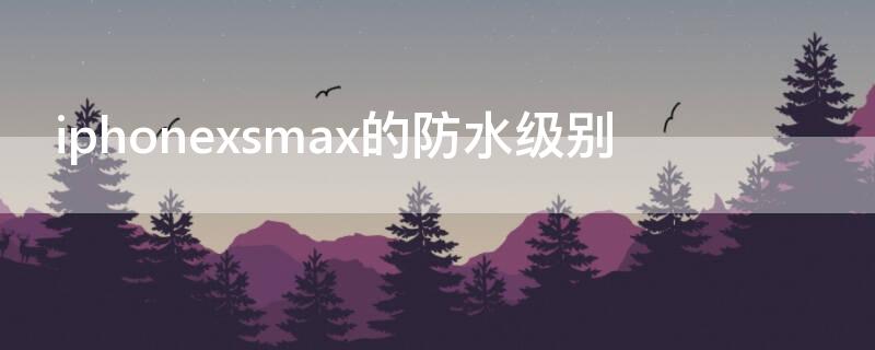 iPhonexsmax的防水级别 苹果xsmax防水性能