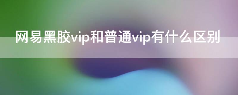 网易黑胶vip和普通vip有什么区别（网易黑胶vip下的歌是永久的吗）