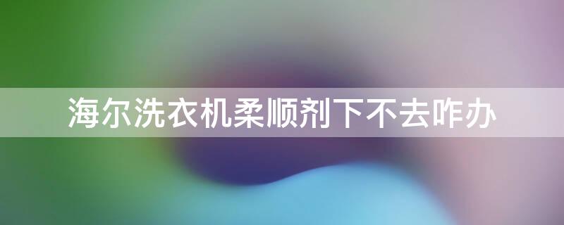 海尔洗衣机柔顺剂下不去咋办（海尔洗衣机柔顺剂堵住怎么办）