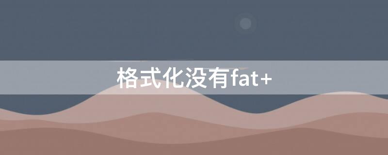 格式化没有fat 格式化没有FAT32怎么办