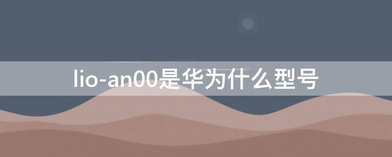 lio-an00是华为什么型号 lio-an00是华为什么型号手机