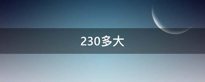 230多大 230多大的鞋子