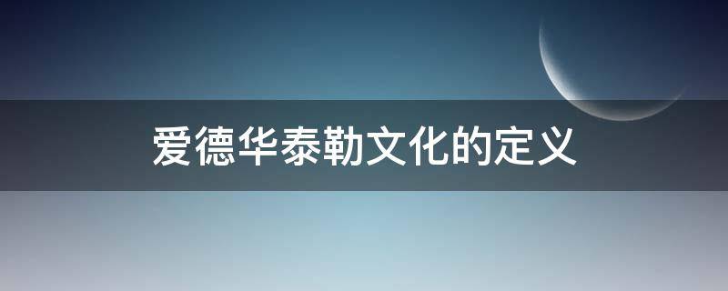 爱德华泰勒文化的定义（爱德华泰勒文化的定义结构主义）