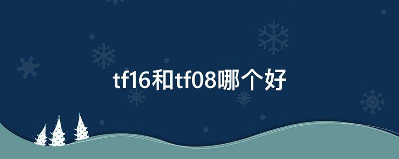 tf16和tf08哪个好 tf08和16哪个好看