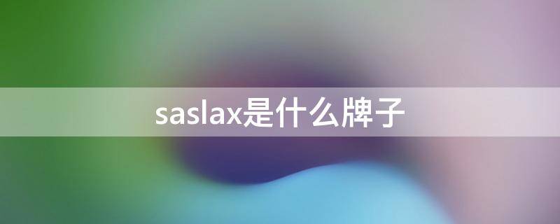 saslax是什么牌子 sassogina是什么牌子