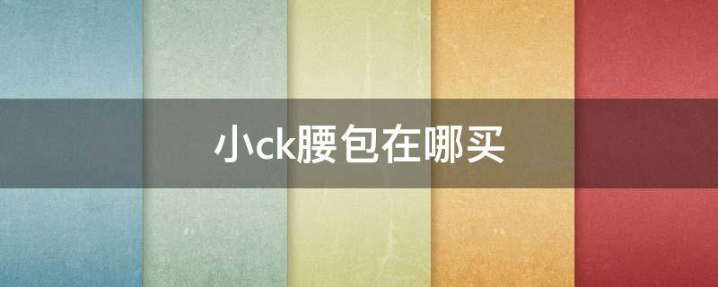 小ck腰包在哪买 小ck腰包专柜价格