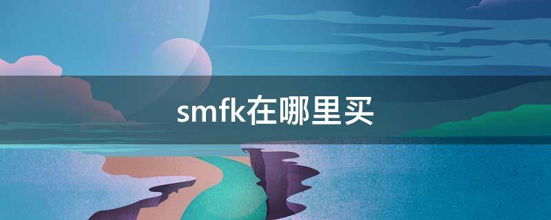 smfk在哪里买 smfk什么渠道可以买到