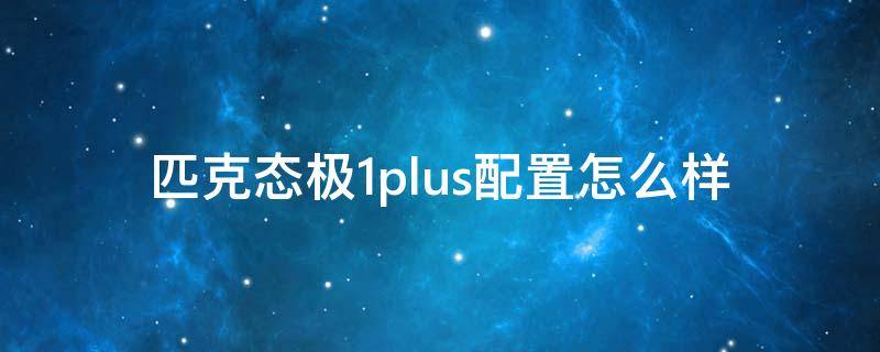 匹克态极1plus配置怎么样 匹克态极1.0plus1000米怎么样