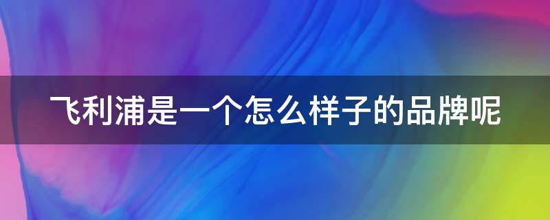 飞利浦是一个怎么样子的品牌呢 飞利浦是一个怎么样子的品牌呢英语