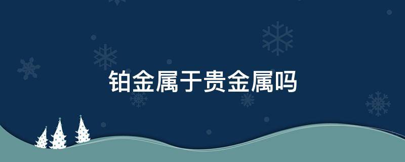 铂金属于贵金属吗 铂金属于贵金属吗