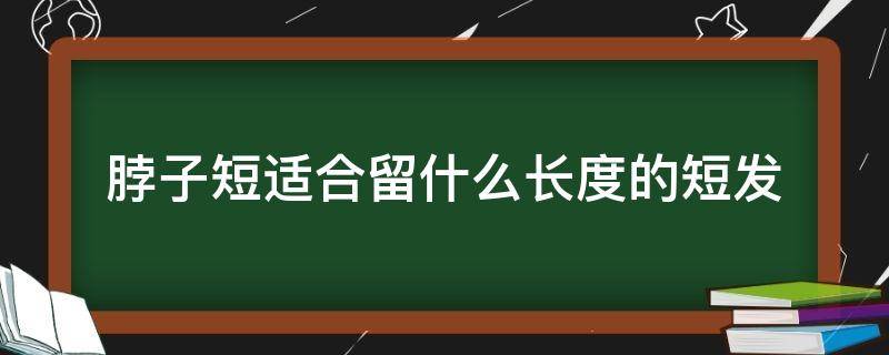 脖子短适合留什么长度的短发（脖子短应该留什么发型）