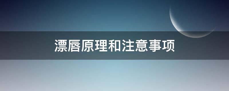 漂唇原理和注意事项（漂唇原理和注意事项是什么）