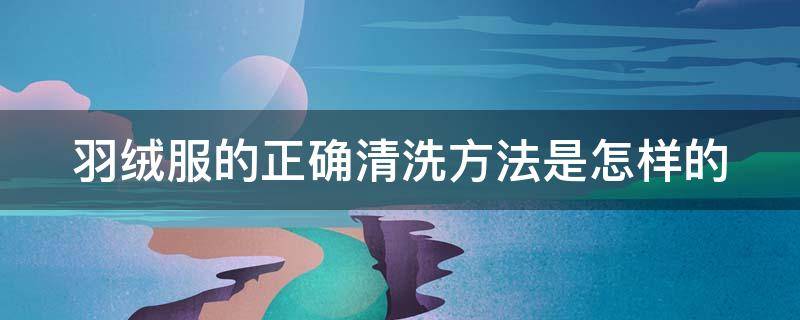 羽绒服的正确清洗方法是怎样的 羽绒服的正确清洗方法是怎样的图片