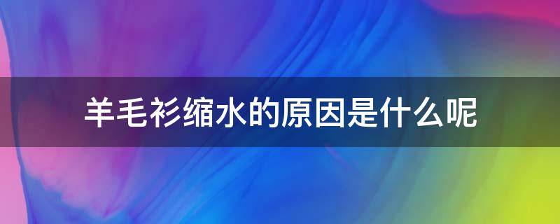 羊毛衫缩水的原因是什么呢（羊毛衫缩水的原因是什么呢怎么办）