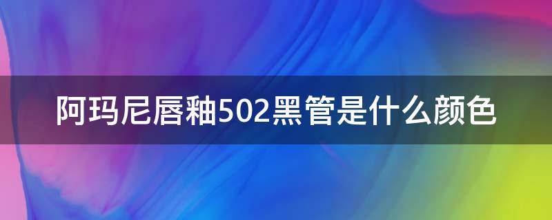 阿玛尼唇釉502黑管是什么颜色 阿玛尼黑管口红502