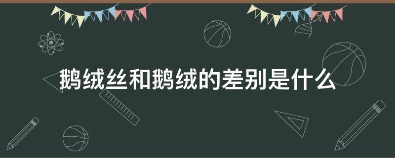 鹅绒丝和鹅绒的差别是什么（鹅绒 鹅绒丝）