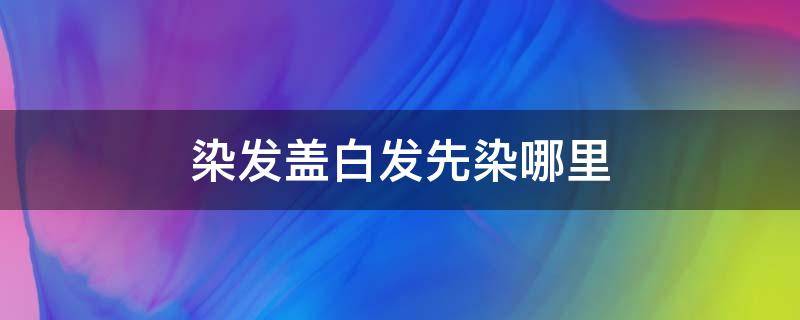 染发盖白发先染哪里 染头发盖白发哪个好