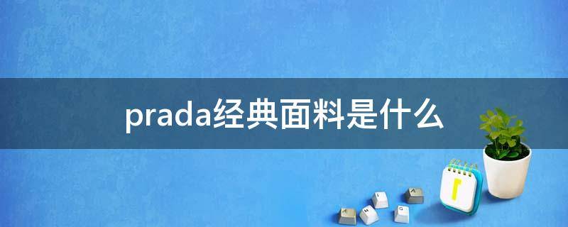 prada经典面料是什么（prada经典材质）