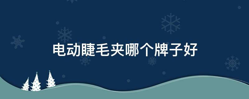 电动睫毛夹哪个牌子好 电动睫毛夹什么牌子好