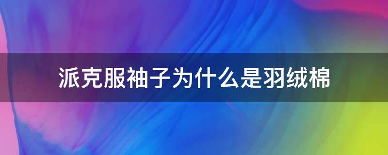 派克服袖子为什么是羽绒棉 派克服袖子是羽绒的好还是毛的好