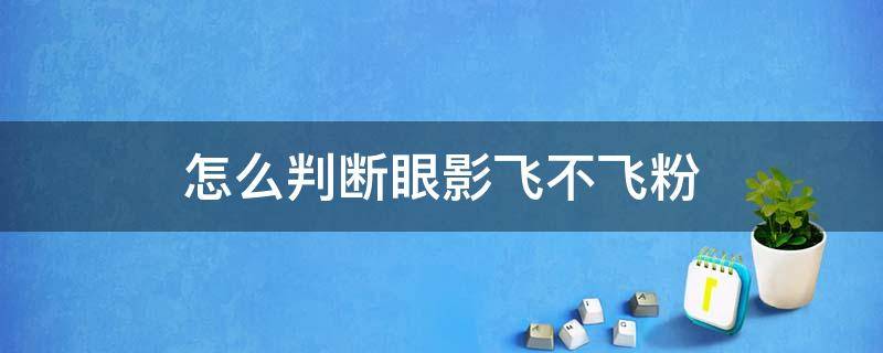 怎么判断眼影飞不飞粉（怎么判断眼影是否变质）