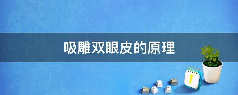 吸雕双眼皮的原理 吸雕双眼皮的原理图