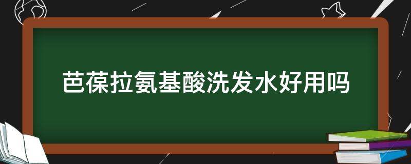 芭葆拉氨基酸洗发水好用吗（芭葆拉氨基酸洗发水好用吗知乎）