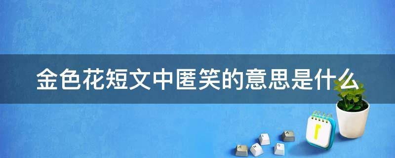 金色花短文中匿笑的意思是什么 金色花一文中匿笑的意思是什么