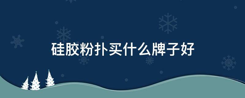 硅胶粉扑买什么牌子好 硅胶粉扑用哪一面