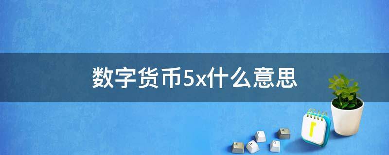 数字货币5x什么意思（数字货币5x什么意思啊）