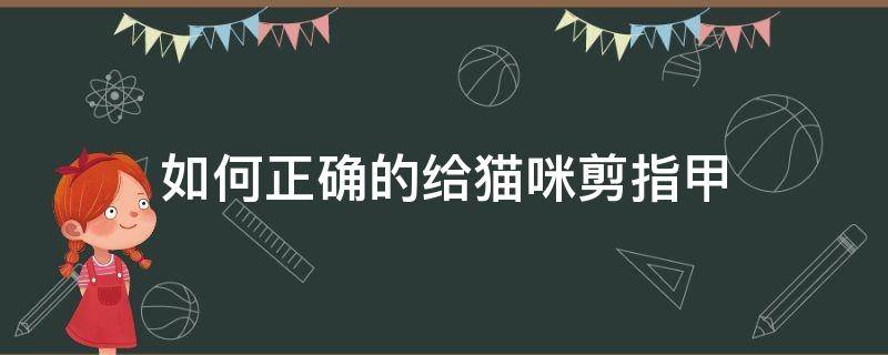 如何正确的给猫咪剪指甲（如何正确的给猫咪剪指甲呢）