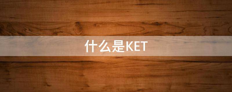 什么是KET（什么是课题）