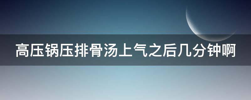 高压锅压排骨汤上气之后几分钟啊 高压锅炖排骨汤上气多少分钟