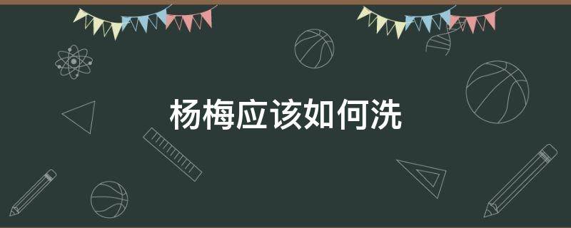 杨梅应该如何洗（杨梅应该如何洗才干净）