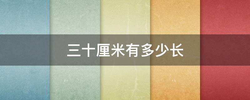 三十厘米有多少长 30厘米有多长参照物图(第1页