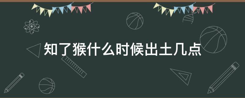 知了猴什么时候出土几点（知了猴几点钟出土）